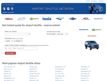 Tablet Screenshot of airportshuttles.net